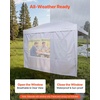 image:imageVEVOR 3 Pack Canopy Sidewalls 10x10 ft 100 Waterproof 99 UV Protection HeavyDuty 210D Oxford Side Walls for StraightLeg Pop Up Canopy Tent Easy Up Outdoor Canopy for CampingTent NOT IncludedUpgraded White Sidewalls for Canopy Tent