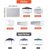 image:imageVEVOR 3 Pack Canopy Sidewalls 10x10 ft 100 Waterproof 99 UV Protection HeavyDuty 210D Oxford Side Walls for StraightLeg Pop Up Canopy Tent Easy Up Outdoor Canopy for CampingTent NOT IncludedUpgraded White Sidewalls for Canopy Tent