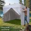 image:imageVEVOR 3 Pack Canopy Sidewalls 10x10 ft 100 Waterproof 99 UV Protection HeavyDuty 210D Oxford Side Walls for StraightLeg Pop Up Canopy Tent Easy Up Outdoor Canopy for CampingTent NOT IncludedUpgraded White Sidewalls for Canopy Tent