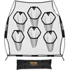 image:imageVEVOR 6x6ft Football Trainer Throwing Net Training Throwing Target Practice Net with 5 Target PocketsFootball Training Equipment Includes Portable Carry CaseGreat for QuarterbackBlack