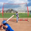 image:imageVEVOR 7X7ft12X9ft16X10ft20x10ft Barricade Backstop Net Ball Sports Barrier Netting Portable Practice Net for Baseball Softball Lacrosse Hockey Basketball Equipment Training Net12 x 9 Ft