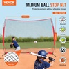 image:imageVEVOR 7X7ft12X9ft16X10ft20x10ft Barricade Backstop Net Ball Sports Barrier Netting Portable Practice Net for Baseball Softball Lacrosse Hockey Basketball Equipment Training Net12 x 9 Ft