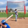 image:imageVEVOR 7X7ft12X9ft16X10ft20x10ft Barricade Backstop Net Ball Sports Barrier Netting Portable Practice Net for Baseball Softball Lacrosse Hockey Basketball Equipment Training Net7 x 7 Ft