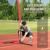 image:imageVEVOR 7X7ft12X9ft16X10ft20x10ft Barricade Backstop Net Ball Sports Barrier Netting Portable Practice Net for Baseball Softball Lacrosse Hockey Basketball Equipment Training Net16 x 10 Ft