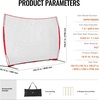 image:imageVEVOR 7X7ft12X9ft16X10ft20x10ft Barricade Backstop Net Ball Sports Barrier Netting Portable Practice Net for Baseball Softball Lacrosse Hockey Basketball Equipment Training Net12 x 9 Ft
