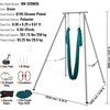 image:imageVEVOR Adjustable Yoga Aerial Rig Aerial Silk Stands with Height Adjustable 511FT Portable Stainless Steel Rigamp Aluminum Frame Legs Fit with HoopsLyraSilksHammockGreen