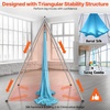 image:imageVEVOR Aerial Yoga Frame amp Hammock 55115 lbs Load Capacity 968 ft Height Professional Training Swing Stand Comes with 131 Yards Aerial Hammock Yoga Rig for Indoor Outdoor PurpleBlueBlue