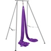 image:imageVEVOR Aerial Yoga Frame amp Hammock 55115 lbs Load Capacity 968 ft Height Professional Training Swing Stand Comes with 131 Yards Aerial Hammock Yoga Rig for Indoor Outdoor PurpleBluePurple