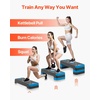 image:imageVEVOR Aerobic Exercise Step Platform 28Inch Workout Aerobic Stepper Height Adjustable Fitness Training Step Deck Trainer with 4 Risers NonSlip Surface Bench for Home Gym Cardio StrengthBlue