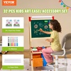 image:imageVEVOR Art Easel for Kids 2in1 Wooden DoubleSided Kids Art Easel with Magnetic Whiteboard amp Chalkboard Adjustable Standing Rotatable Foldable Drawing Board with Painting Accessories for Boy GirlAccessory Set for Wooden