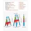 image:imageVEVOR Art Easel for Kids 2in1 Wooden DoubleSided Kids Art Easel with Magnetic Whiteboard amp Chalkboard Adjustable Standing Rotatable Foldable Drawing Board with Painting Accessories for Boy Girl2in1 Plastic