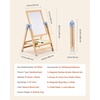 image:imageVEVOR Art Easel for Kids 2in1 Wooden DoubleSided Kids Art Easel with Magnetic Whiteboard amp Chalkboard Adjustable Standing Rotatable Foldable Drawing Board with Painting Accessories for Boy Girl2in1 Wooden