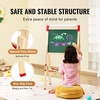 image:imageVEVOR Art Easel for Kids 2in1 Wooden DoubleSided Kids Art Easel with Magnetic Whiteboard amp Chalkboard Adjustable Standing Rotatable Foldable Drawing Board with Painting Accessories for Boy Girl3in1 Wooden