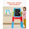 image:imageVEVOR Art Easel for Kids 2in1 Wooden DoubleSided Kids Art Easel with Magnetic Whiteboard amp Chalkboard Adjustable Standing Rotatable Foldable Drawing Board with Painting Accessories for Boy Girl2in1 Plastic