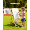 image:imageVEVOR Art Easel for Kids 2in1 Wooden DoubleSided Kids Art Easel with Magnetic Whiteboard amp Chalkboard Adjustable Standing Rotatable Foldable Drawing Board with Painting Accessories for Boy Girl2in1 Wooden