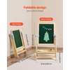 image:imageVEVOR Art Easel for Kids 2in1 Wooden DoubleSided Kids Art Easel with Magnetic Whiteboard amp Chalkboard Adjustable Standing Rotatable Foldable Drawing Board with Painting Accessories for Boy Girl2in1 Wooden