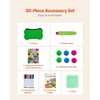 image:imageVEVOR Art Easel for Kids 2in1 Wooden DoubleSided Kids Art Easel with Magnetic Whiteboard amp Chalkboard Adjustable Standing Rotatable Foldable Drawing Board with Painting Accessories for Boy Girl2in1 Wooden