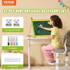 image:imageVEVOR Art Easel for Kids 2in1 Wooden DoubleSided Kids Art Easel with Magnetic Whiteboard amp Chalkboard Adjustable Standing Rotatable Foldable Drawing Board with Painting Accessories for Boy GirlAccessory Set for Desktop