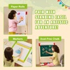 image:imageVEVOR Art Easel for Kids 2in1 Wooden DoubleSided Kids Art Easel with Magnetic Whiteboard amp Chalkboard Adjustable Standing Rotatable Foldable Drawing Board with Painting Accessories for Boy GirlAccessory Set for Wooden
