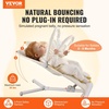 image:imageVEVOR Baby Bouncer Folding Bouncer Seat for Babies 09 Months Newborn Bouncer Chair with 2 Reclining Angles amp 3Point Harness Portable Infant Rocker with Carrying Bag for Indoors Outdoors CamelBeige