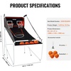 image:imageVEVOR Basketball Arcade Game Indoor 2 Player Indoor Basketball Game Home Dual Sport with 8 Game Modes Electronic Scoreboard and Inflation PumpAdultsFoldable  4 Balls