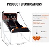 image:imageVEVOR Basketball Arcade Game Indoor 2 Player Indoor Basketball Game Home Dual Sport with 8 Game Modes Electronic Scoreboard and Inflation PumpAdultsFodableAdvanced