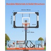 image:imageVEVOR Basketball Hoop Basketball Hoop 44 48 50 54 Inchs PC Backboard 4410FT Height Adjustable Basketball Portable Hoopamp Goal IndoorOutdoor Classic Basketball Court Teen Adult School ParkBlack Quickly Adjust 44in