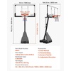image:imageVEVOR Basketball Hoop Basketball Hoop 44 48 50 54 Inchs PC Backboard 4410FT Height Adjustable Basketball Portable Hoopamp Goal IndoorOutdoor Classic Basketball Court Teen Adult School ParkBlack Quickly Adjust 54in