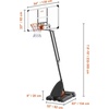 image:imageVEVOR Basketball Hoop Basketball Hoop 44 48 50 54 Inchs PC Backboard 4410FT Height Adjustable Basketball Portable Hoopamp Goal IndoorOutdoor Classic Basketball Court Teen Adult School ParkWhite 54in