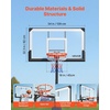 image:imageVEVOR Basketball Hoop Basketball Hoop 44 48 50 54 Inchs PC Backboard 4410FT Height Adjustable Basketball Portable Hoopamp Goal IndoorOutdoor Classic Basketball Court Teen Adult School ParkBlack Quickly Adjust 54in