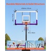 image:imageVEVOR Basketball Hoop Basketball Hoop 44 48 50 54 Inchs PC Backboard 4410FT Height Adjustable Basketball Portable Hoopamp Goal IndoorOutdoor Classic Basketball Court Teen Adult School ParkPurple Quickly Adjust 48in