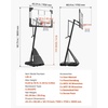 image:imageVEVOR Basketball Hoop Basketball Hoop 44 48 50 54 Inchs PC Backboard 4410FT Height Adjustable Basketball Portable Hoopamp Goal IndoorOutdoor Classic Basketball Court Teen Adult School ParkBlack Quickly Adjust 44in