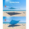 image:imageVEVOR Beach Tent Sun Shelter UPF50 Sun Protection Easy Pop Up Beach Canopy with Sandbags Stability Poles Sand Shovels Portable Shade for Family Outings Camping FishingBlue1010 FT 4 Pole8 Sandbags drawstring