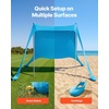 image:imageVEVOR Beach Tent Sun Shelter UPF50 Sun Protection Easy Pop Up Beach Canopy with Sandbags Stability Poles Sand Shovels Portable Shade for Family Outings Camping FishingBlue7575 FT 2 Pole4 Sandbags