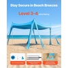 image:imageVEVOR Beach Tent Sun Shelter UPF50 Sun Protection Easy Pop Up Beach Canopy with Sandbags Stability Poles Sand Shovels Portable Shade for Family Outings Camping FishingBlue1010 FT 4 Pole8 Sandbags