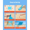 image:imageVEVOR Beach Tent Sun Shelter UPF50 Sun Protection Easy Pop Up Beach Canopy with Sandbags Stability Poles Sand Shovels Portable Shade for Family Outings Camping FishingBlue1111 FT 2 Pole4 Sandbags