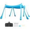 image:imageVEVOR Beach Tent Sun Shelter UPF50 Sun Protection Easy Pop Up Beach Canopy with Sandbags Stability Poles Sand Shovels Portable Shade for Family Outings Camping FishingBlue1010 FT 4 Pole8 Sandbags