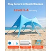 image:imageVEVOR Beach Tent Sun Shelter UPF50 Sun Protection Easy Pop Up Beach Canopy with Sandbags Stability Poles Sand Shovels Portable Shade for Family Outings Camping FishingBlue2013 FT 3 Pole8 Sandbags