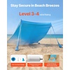 image:imageVEVOR Beach Tent Sun Shelter UPF50 Sun Protection Easy Pop Up Beach Canopy with Sandbags Stability Poles Sand Shovels Portable Shade for Family Outings Camping FishingBlue1111 FT 2 Pole4 Sandbags