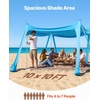 image:imageVEVOR Beach Tent Sun Shelter UPF50 Sun Protection Easy Pop Up Beach Canopy with Sandbags Stability Poles Sand Shovels Portable Shade for Family Outings Camping FishingBlue1010 FT 4 Pole8 Sandbags