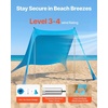 image:imageVEVOR Beach Tent Sun Shelter UPF50 Sun Protection Easy Pop Up Beach Canopy with Sandbags Stability Poles Sand Shovels Portable Shade for Family Outings Camping FishingBlue7575 FT 2 Pole4 Sandbags