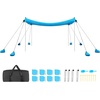 image:imageVEVOR Beach Tent Sun Shelter UPF50 Sun Protection Easy Pop Up Beach Canopy with Sandbags Stability Poles Sand Shovels Portable Shade for Family Outings Camping FishingBlue1010 FT 4 Pole8 Sandbags drawstring