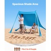 image:imageVEVOR Beach Tent Sun Shelter UPF50 Sun Protection Easy Pop Up Beach Canopy with Sandbags Stability Poles Sand Shovels Portable Shade for Family Outings Camping FishingBlue7575 FT 2 Pole4 Sandbags