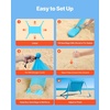image:imageVEVOR Beach Tent Sun Shelter UPF50 Sun Protection Easy Pop Up Beach Canopy with Sandbags Stability Poles Sand Shovels Portable Shade for Family Outings Camping FishingBlue7575 FT 2 Pole4 Sandbags