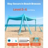 image:imageVEVOR Beach Tent Sun Shelter UPF50 Sun Protection Easy Pop Up Beach Canopy with Sandbags Stability Poles Sand Shovels Portable Shade for Family Outings Camping FishingLight Blue1010 FT 4 Pole8 Sandbags
