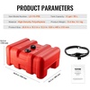 image:imageVEVOR Boat Fuel Tank 317Gallon12L Marine Outboard Transfer Tank Transfer Tank with 98ft Hose Gauge for Outboard Engine Yacht Fishing Boat Deck Red55L