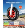 image:imageVEVOR Boat Launching Wheels Aluminium Alloy Transom Wheel with Inflatable Rubber Tires Folding Launch Wheels with 4 Quick Release Pin Fit 13ft and 147 ft Inflatable Fishing Boat12