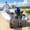 image:imageVEVOR Boat Launching Wheels Aluminium Alloy Transom Wheel with Inflatable Rubber Tires Folding Launch Wheels with 4 Quick Release Pin Fit 13ft and 147 ft Inflatable Fishing Boat12