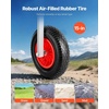 image:imageVEVOR Boat Launching Wheels Aluminium Alloy Transom Wheel with Inflatable Rubber Tires Folding Launch Wheels with 4 Quick Release Pin Fit 13ft and 147 ft Inflatable Fishing Boat15