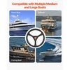 image:imageVEVOR Boat Steering System Kit 10111213141516FT Outboard Boat Steering Control Cable 135 Steering Wheel 34 Tapered Shaft Alloy Marine Steering System for Yachts Fishing Boats15FT